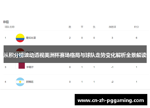 从积分榜波动透视美洲杯赛场格局与球队走势变化解析全景解读
